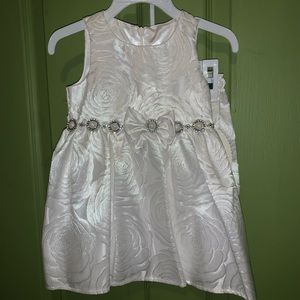 NWT American Princess white rose formal dress 12mo